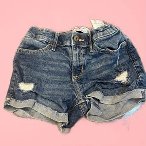 Girls distressed Abercrombie denim shorts